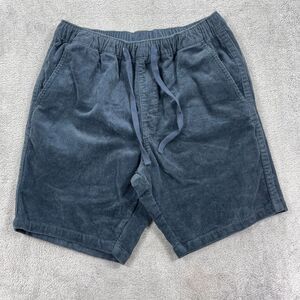 Katin Corduroy Shorts Mens Small Blue Cotton Stretch Elastic Waist Outerwear